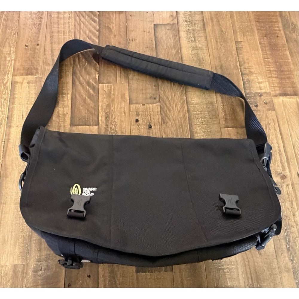 Timbuk2 Medium Messenger Black Bag-Share The Road Polyester LightlyUsed 19x11x10